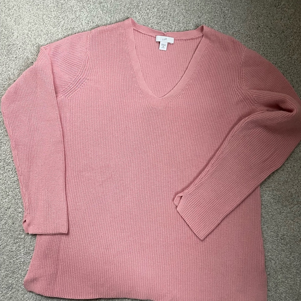 J Jill dusty pink V-Neck Sweater